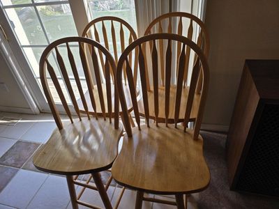 4 Oak Bar Stools