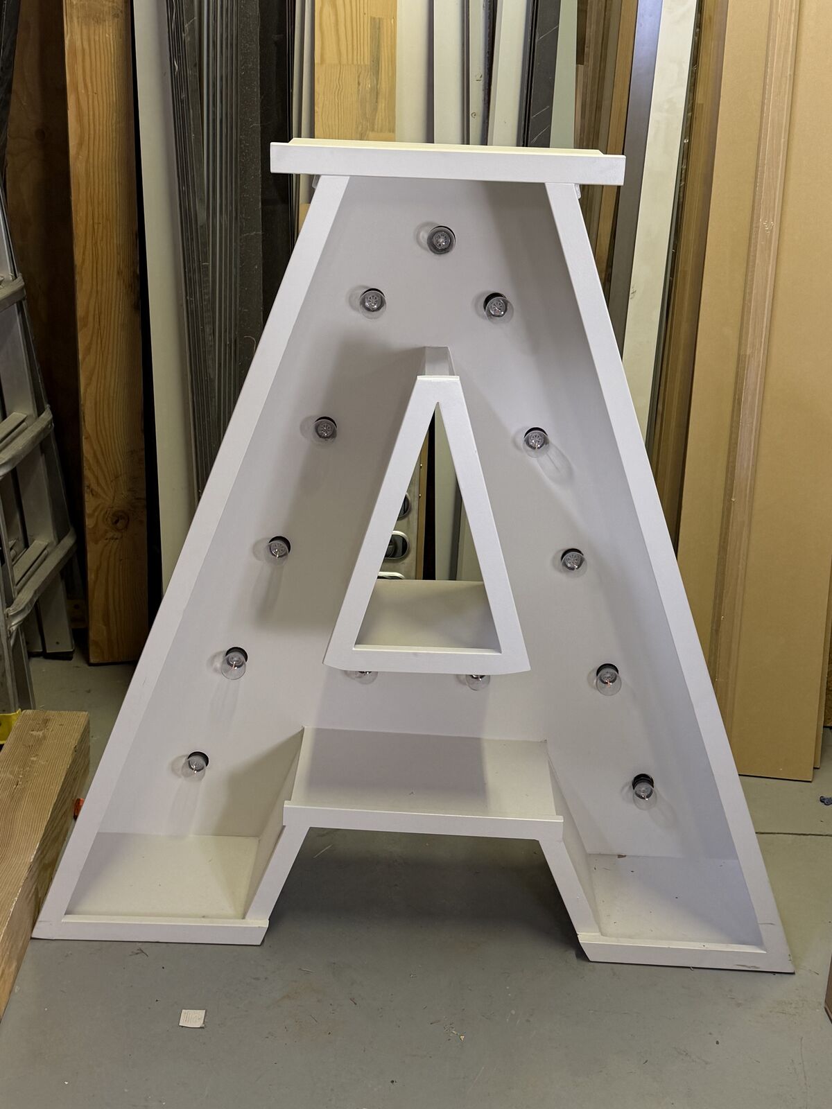 Wooden Letters With Lights