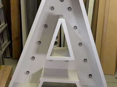 Wooden Letters With Lights