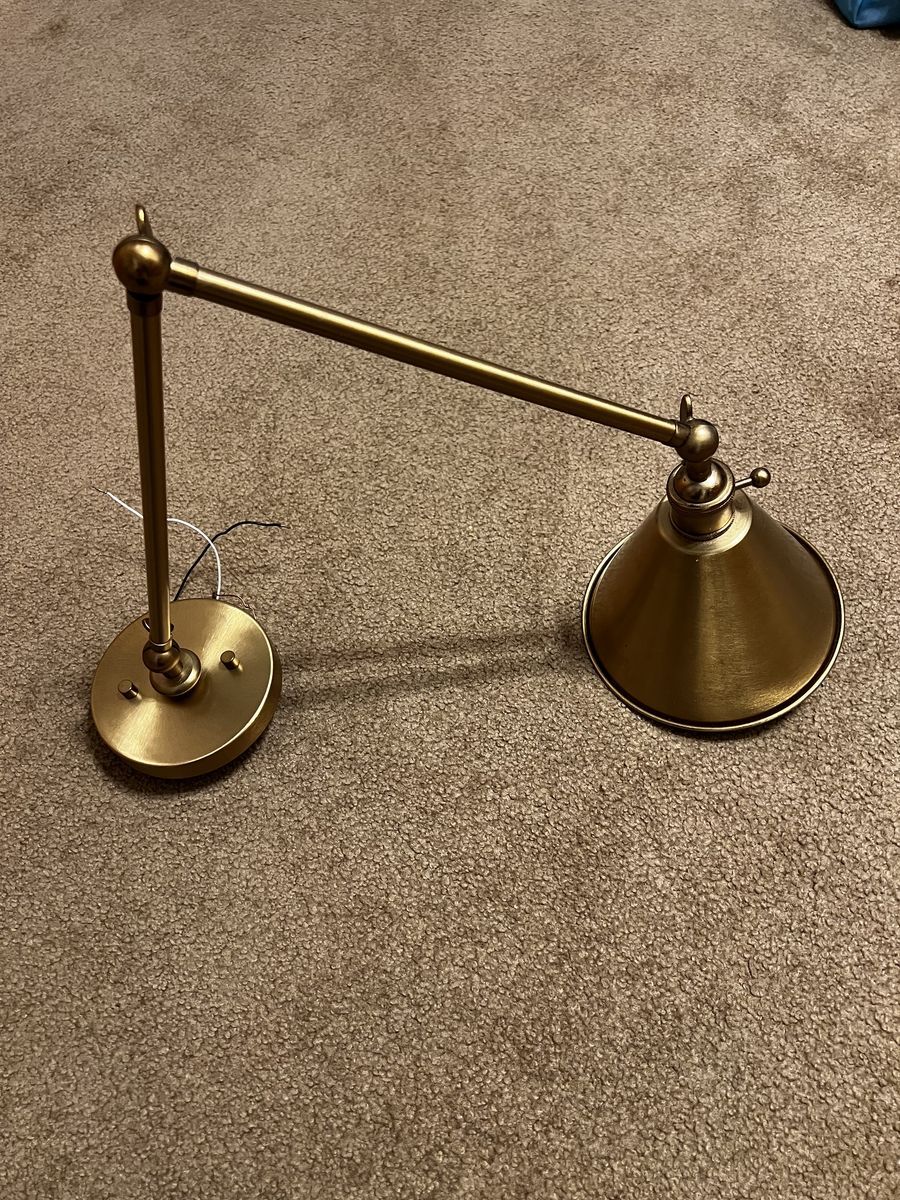 Brass Swing Arm Wall Sconce Adjustable Light Fixture