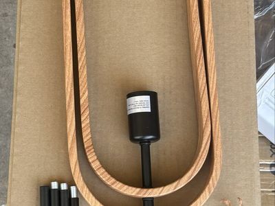 Unbranded Modern Wood Grain Pendant Light Fixture - New Open Box Ceiling Lamp