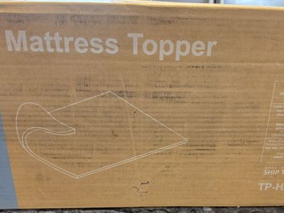 New in Box Sinomax 100% Polyurethane Foam Mattress Topper TP-HM-2K L87 Blue King Size 2"