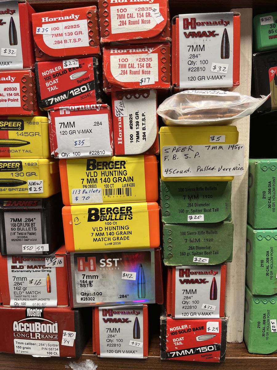 7mm .284 Bullets - Qty 100, High Performance Rifle Ammo Components