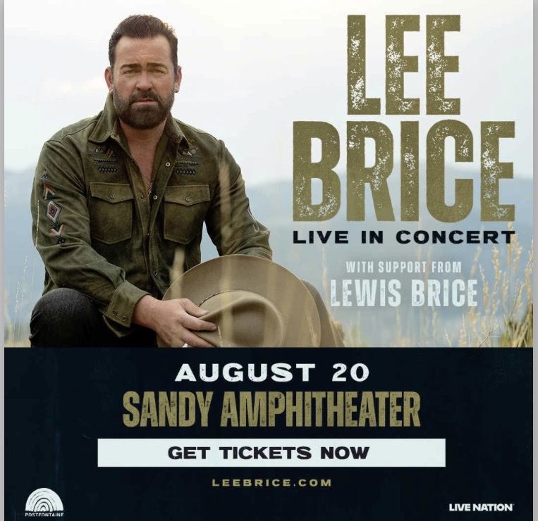 Lee Brice Live in Concert - August 20 at Sandy Amphitheater - 2 GA Lawn Tickets