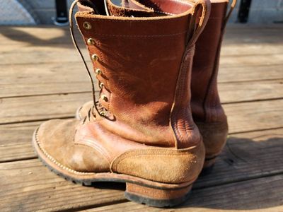 Nick's leather boots