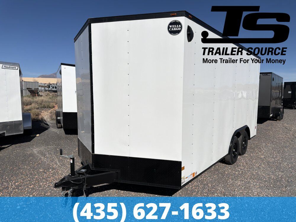 8.5x16 Wells Cargo Fast Trac Deluxe Enclosed Cargo Trailer - 7'6" Interior - 7K GVWR - Black Out Package, Dovetail