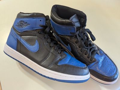 Nike Air Jordan 1 Size mens 11 Retro High Og Royal Blue and Black.