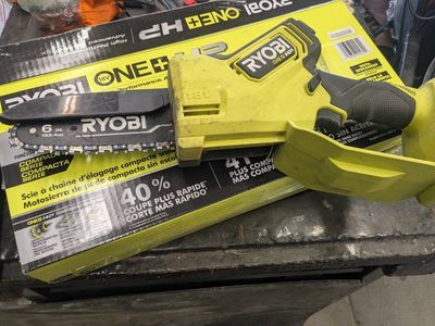 Ryobi 18v cordless chainsaw battery powered 18volt