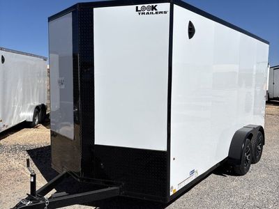 7x16 Look ST DLX Enclosed Cargo Trailer - 7'0" Interior - 7K GVWR - .080 PolyCor, Alloy Wheels, Black Out Package