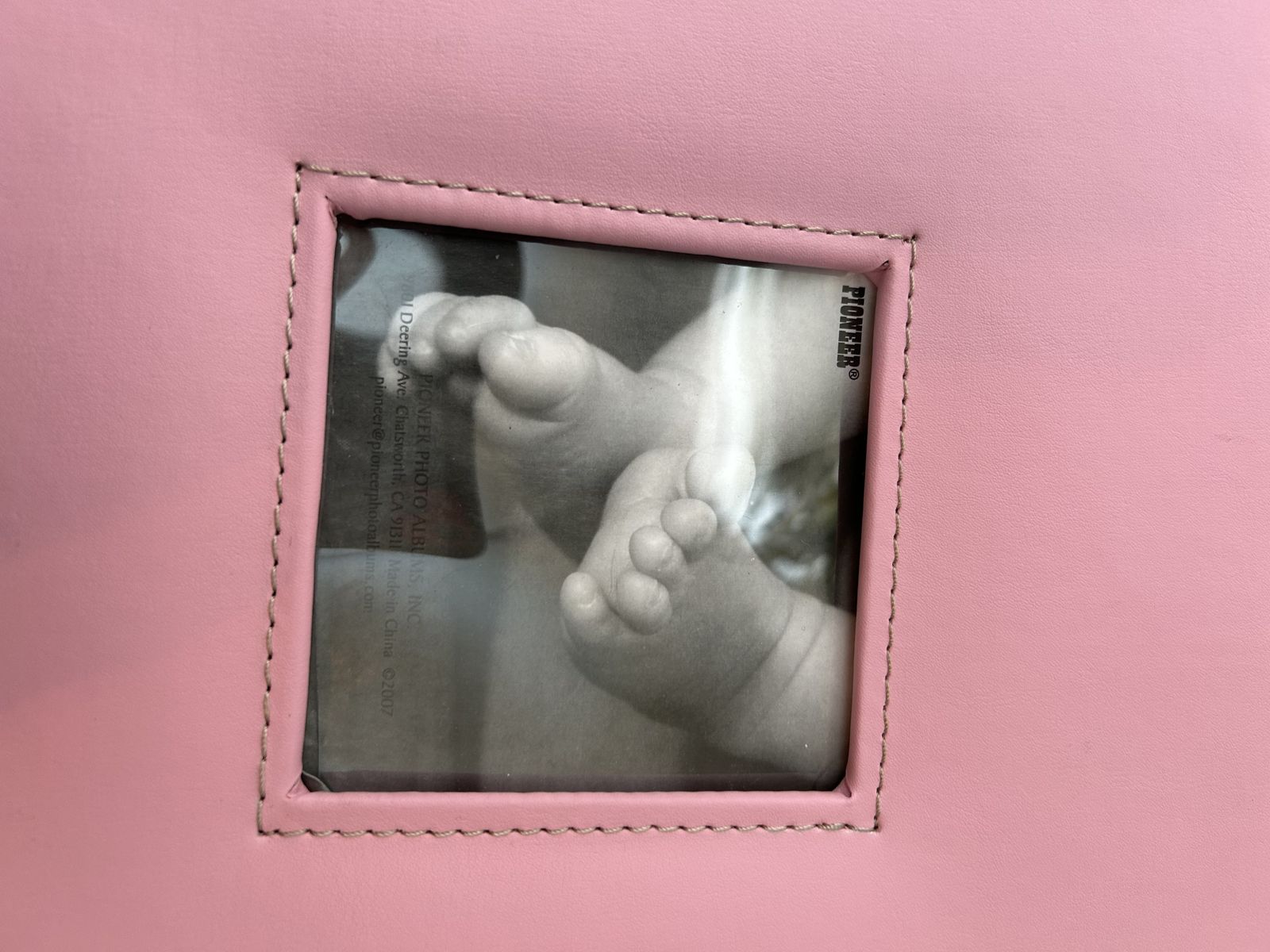Baby Girl leatherette pink scrapbook