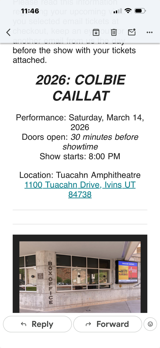 tuacahn Colbie C tickets