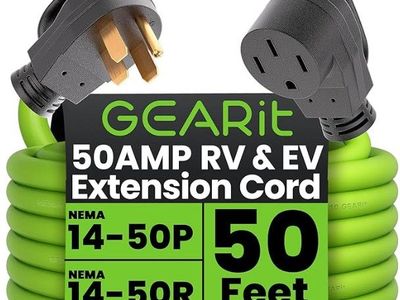50-Amp Extension Cord for RV and EV NEMA 14 (50 Feet)