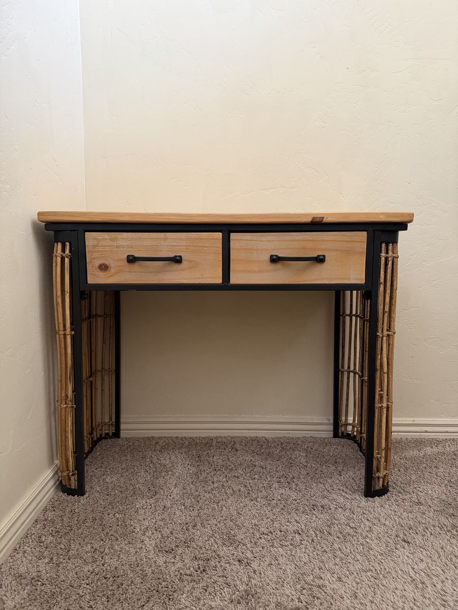 MCM 2 Drawer Console Sofa Table/Desk/Vanity