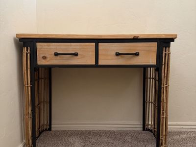 MCM 2 Drawer Console Sofa Table/Desk/Vanity