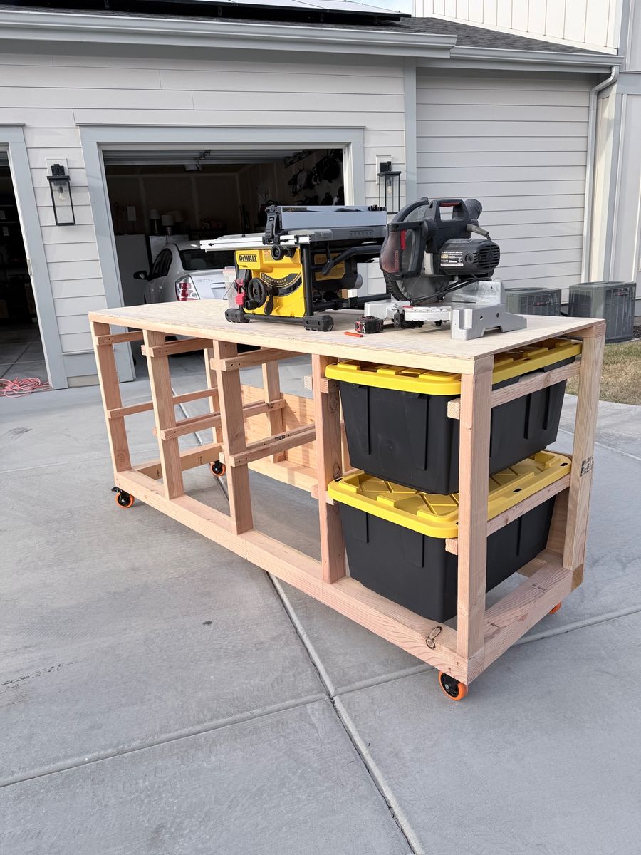 Workbench with storage on wheels!!