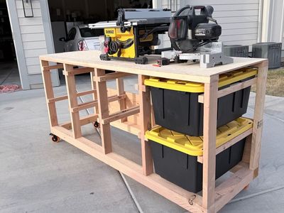 Workbench with storage on wheels!!