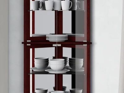 Brand new corner curio cabinet with light