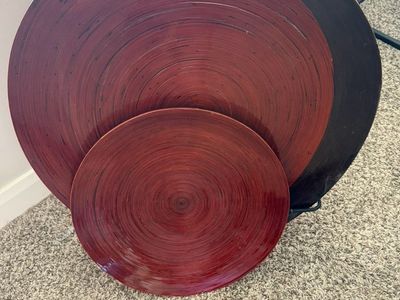 Bamboo Platters With Stand