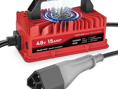 EZGO RXV & TXT 15 Amp Golf Cart Charger for 48 Volt