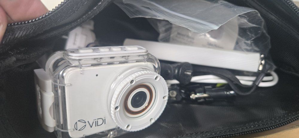 VIDI Action Camera with Waterproof Case & Accessories