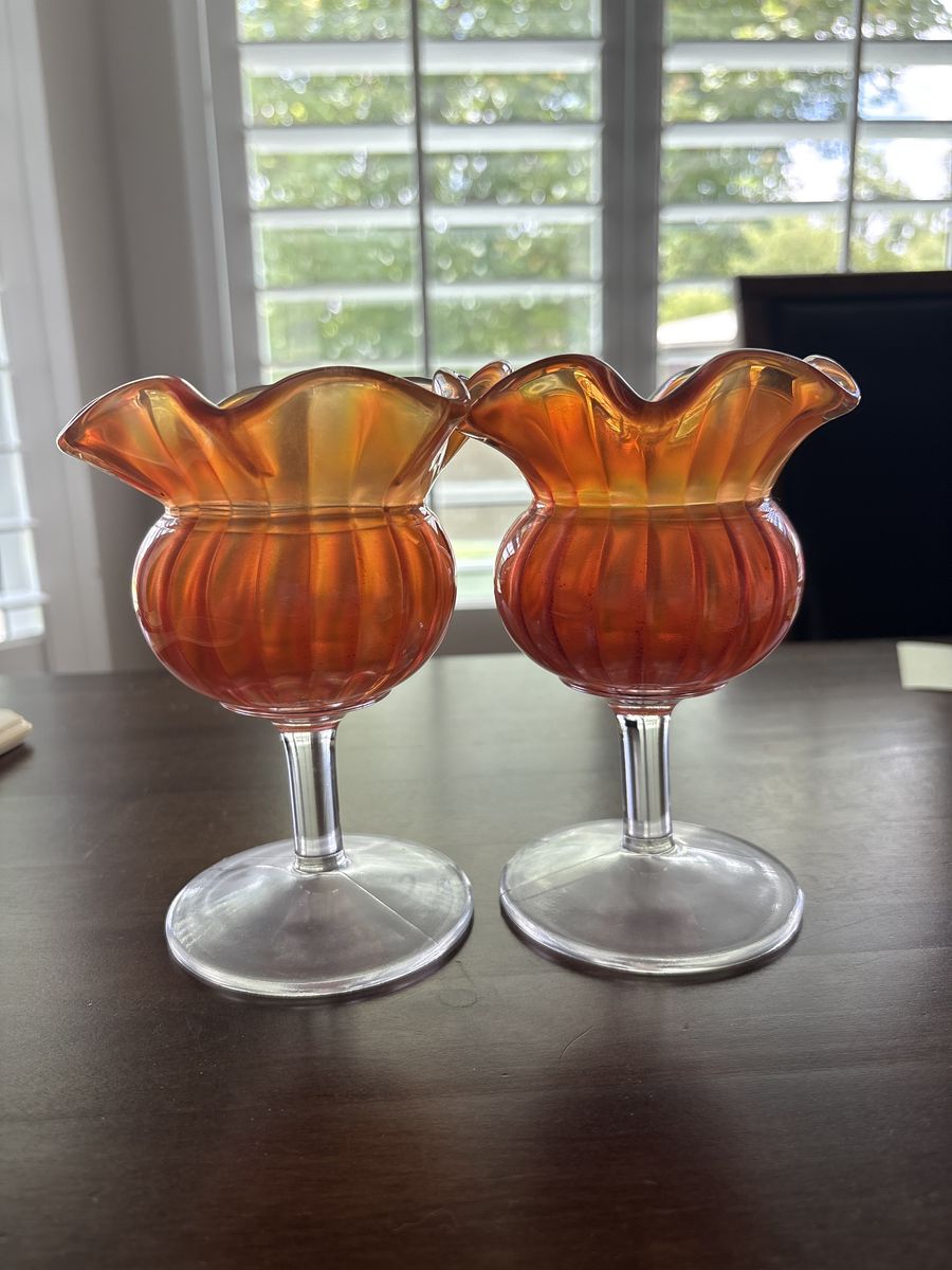 Carnival glass antique about 80 years