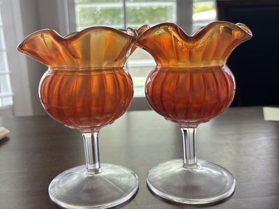 Carnival glass antique about 80 years