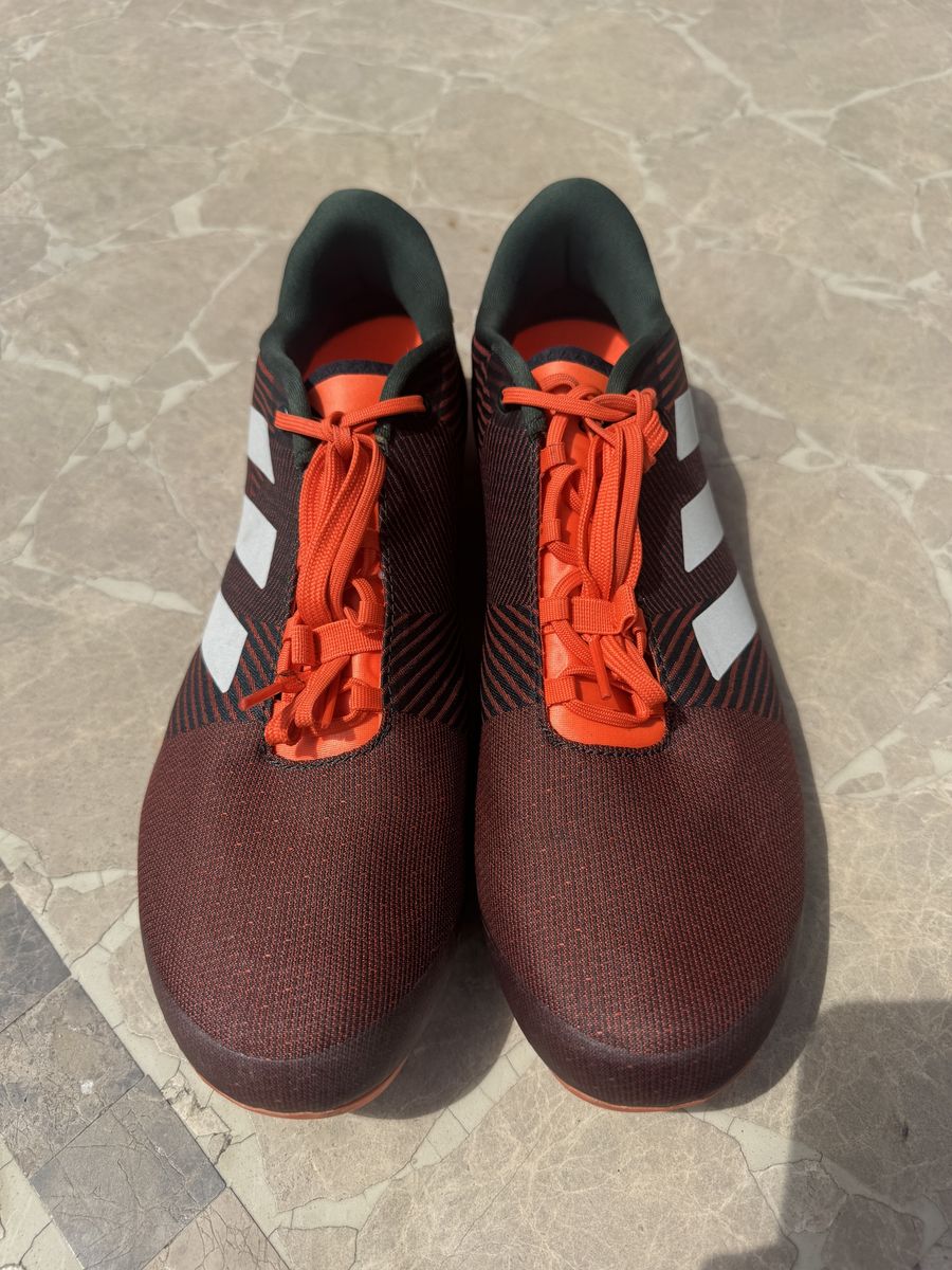 Adidas "The Road Shoe" Cycling Shoes – Orange/Black – Men's Size 10.5 US (EU 44 2/3)