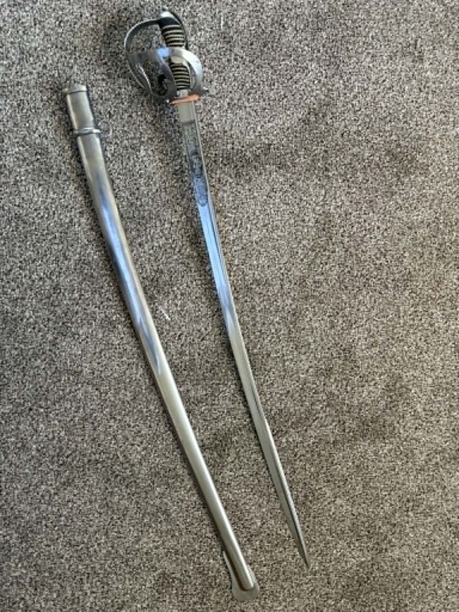Cold Steel 1852 Prussian Saber – Discontinued Battle Ready Sword w/ Steel Scabbard