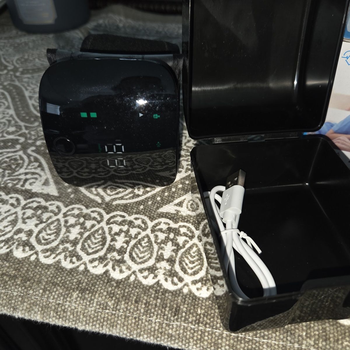 Blood Pressure Monitor with Arm Cuff and USB Charging Cable