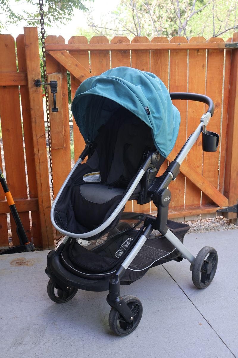 Graco Modes Nest Stroller - Teal Canopy, Black & Silver Frame