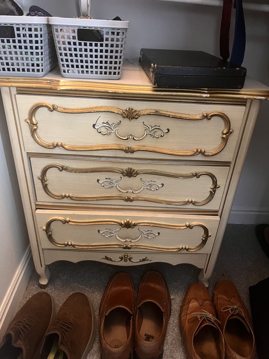 French provincial vintage nightstand or small dresser