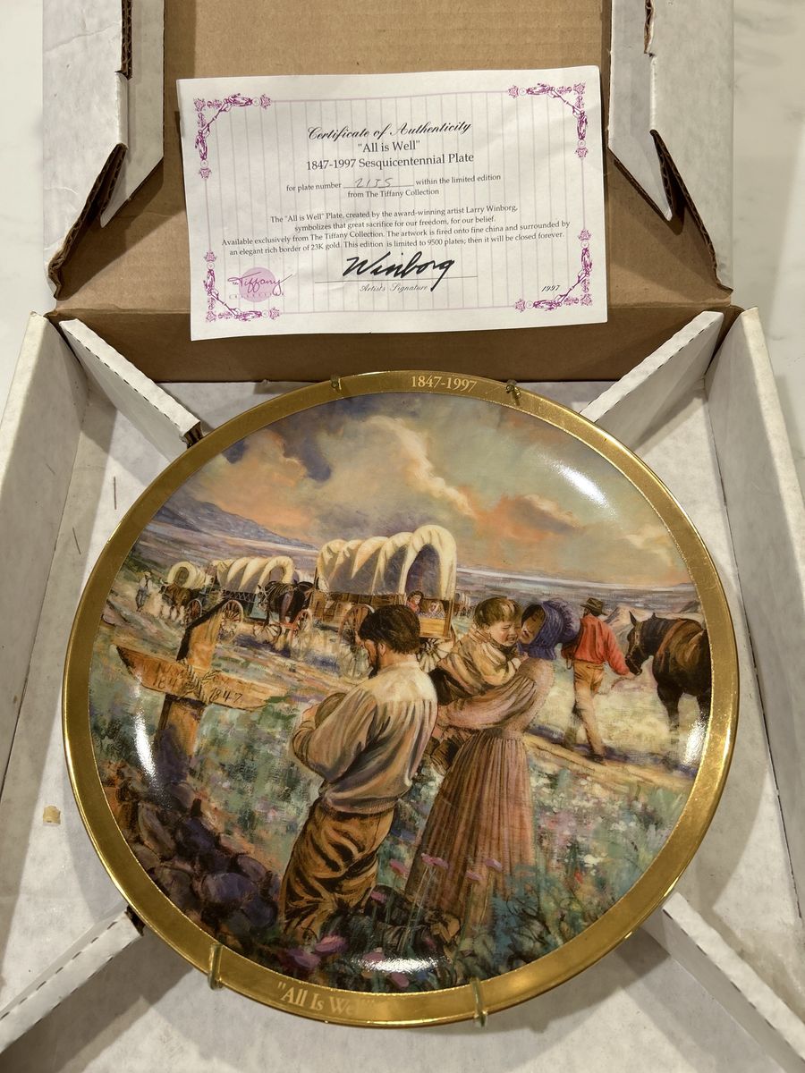 “All is Well” 1847-1897 Sesquicentennial Plate