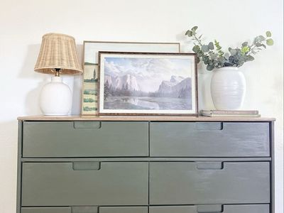 Modern Inspired Mid Modern 6 Drawer Dresser | Mid Modern Dresser Chest | Dresser