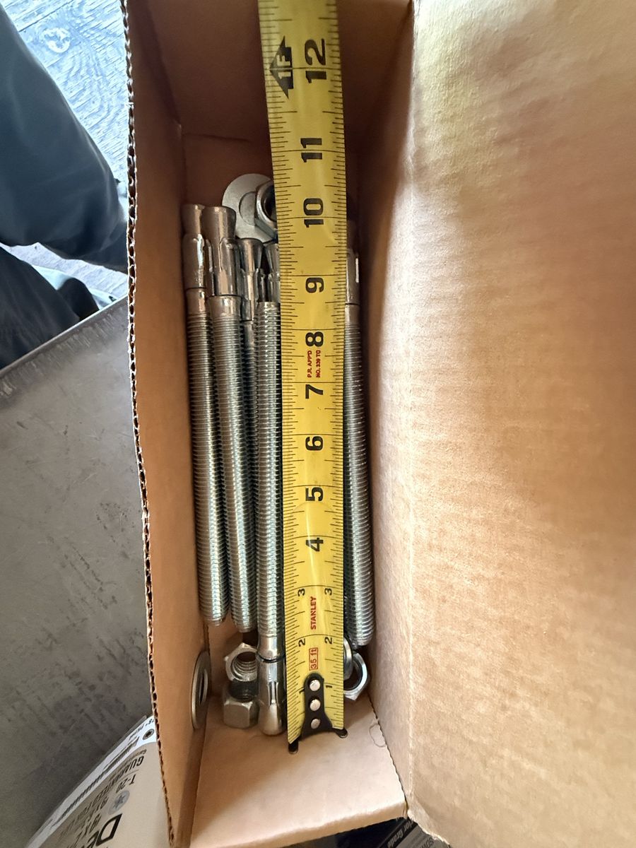 Unbranded 5/8" x 8 1/2" Concrete Wedge Anchors - Box of 10