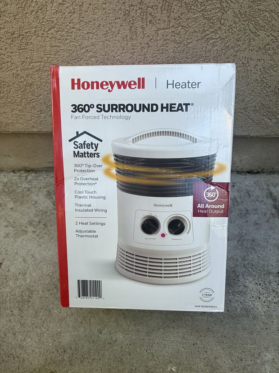 Honeywell HHF360WVMV2 360 Surround Heat Fan Forced Heater with Tip-Over & Overheat Protection