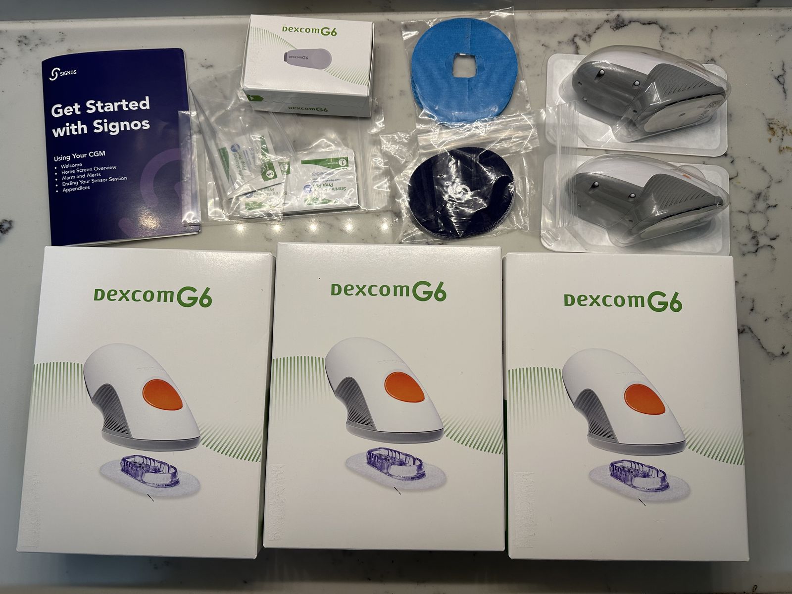 Dexcom G6 glucose monitoring system sensor transmitter lot
