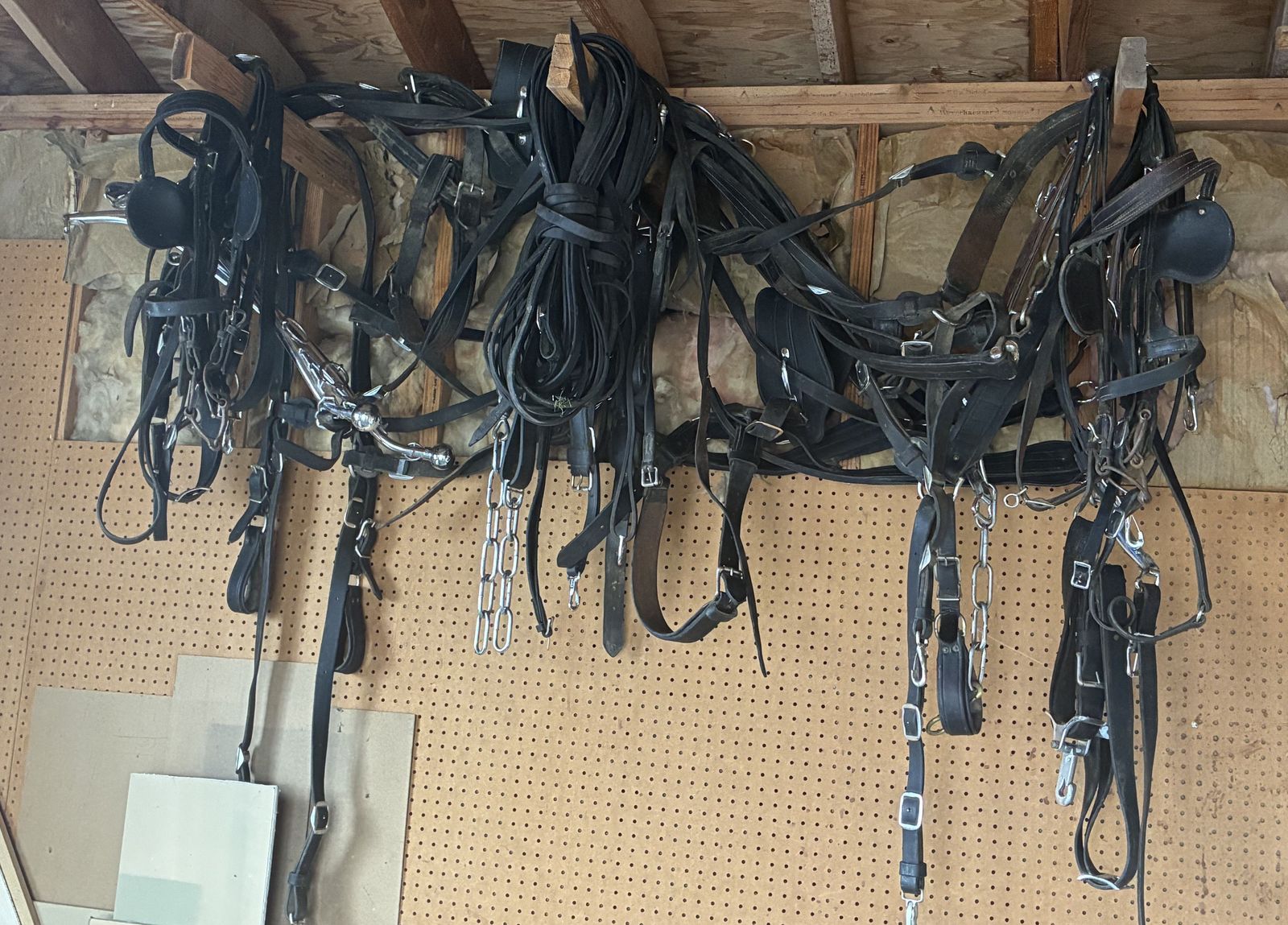 Black Leather Team Horse Harness