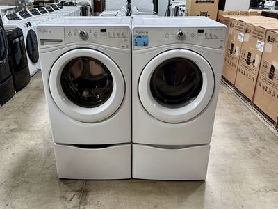 WHIRLPOOL WASHER AND DRYER SET WITH WARRANTY