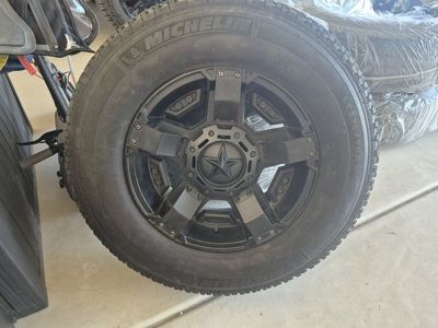 Michelin LTX A/T2 Tires & Black Rhino Wheels - 275/70R18 Jeep Wrangler Unlimited Rubicon Set