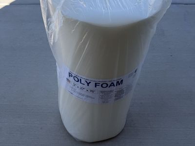 American Excelsior Poly Foam Roll 2" x 27" x 76" for Cushions & Crafts
