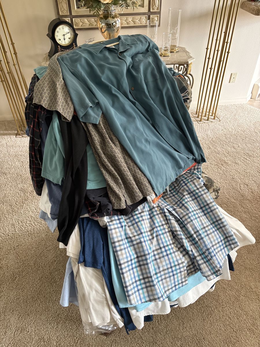 Mens XL Plus Size Shirt Bundle - 40 shirts Assorted Casual & Button-Downs.  All are 3 XL tall and all name brands.