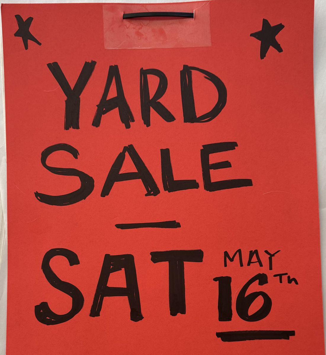 Yard Sale Saturday 5/16
