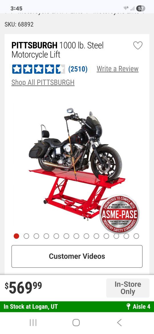 Motorcycle lift