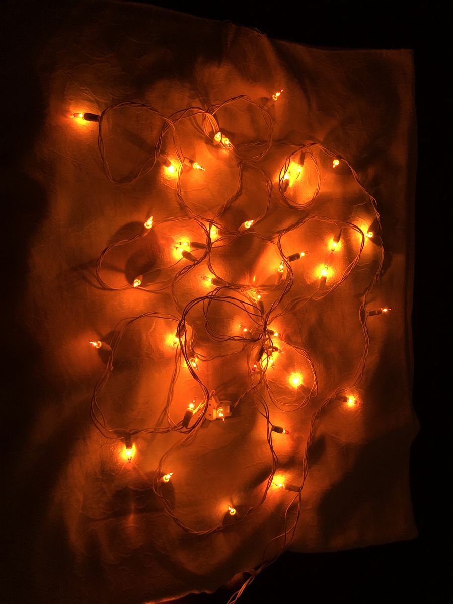 Gold Christmas Lights with White Wire