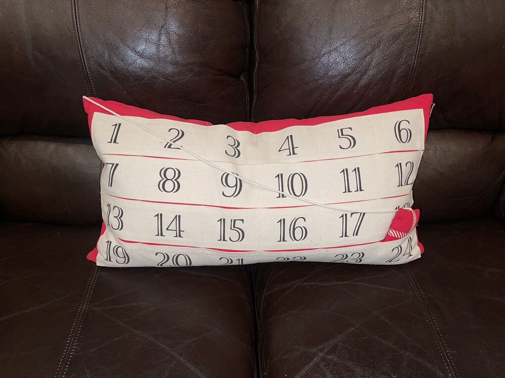 Domain Decorative Christmas Advent Pillow