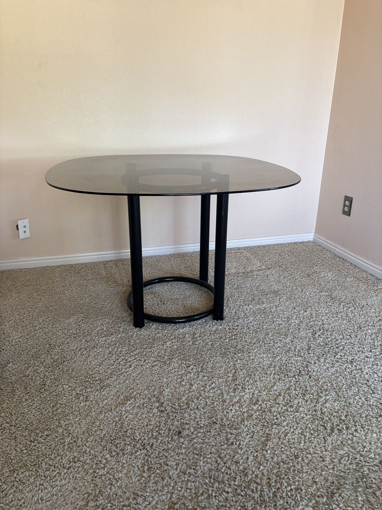 Glass and Metal Table