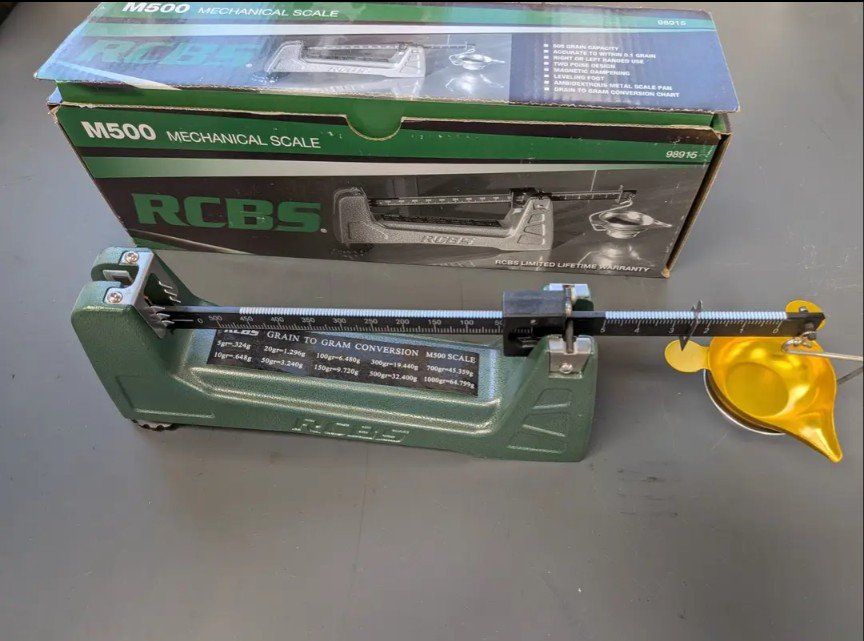 RCBS M500 Mechanical Scale, Grain to Gram Conversion, Reloading Powder Scale