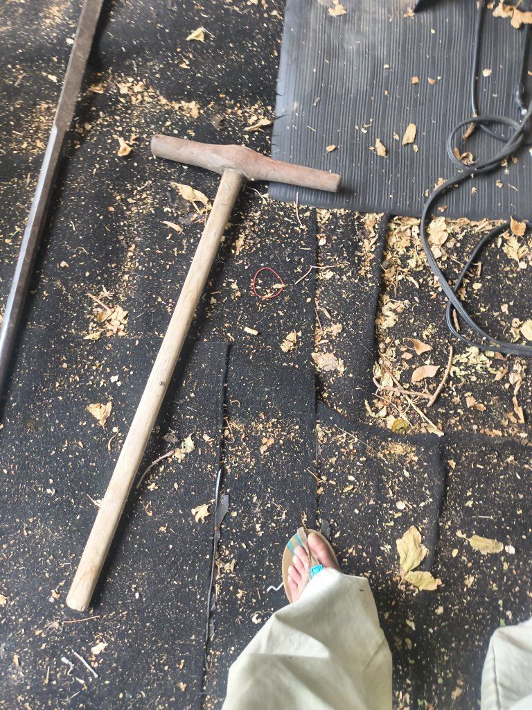 Heavy-Duty T-Post Driver with Steel Head and Wooden Handle - Farm, Ranch, & Fencing Tool