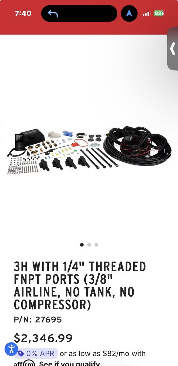 Air Lift Performance Air Ride Kit  Viair Dual Compressors w/ Brackets AccuAir Suspension