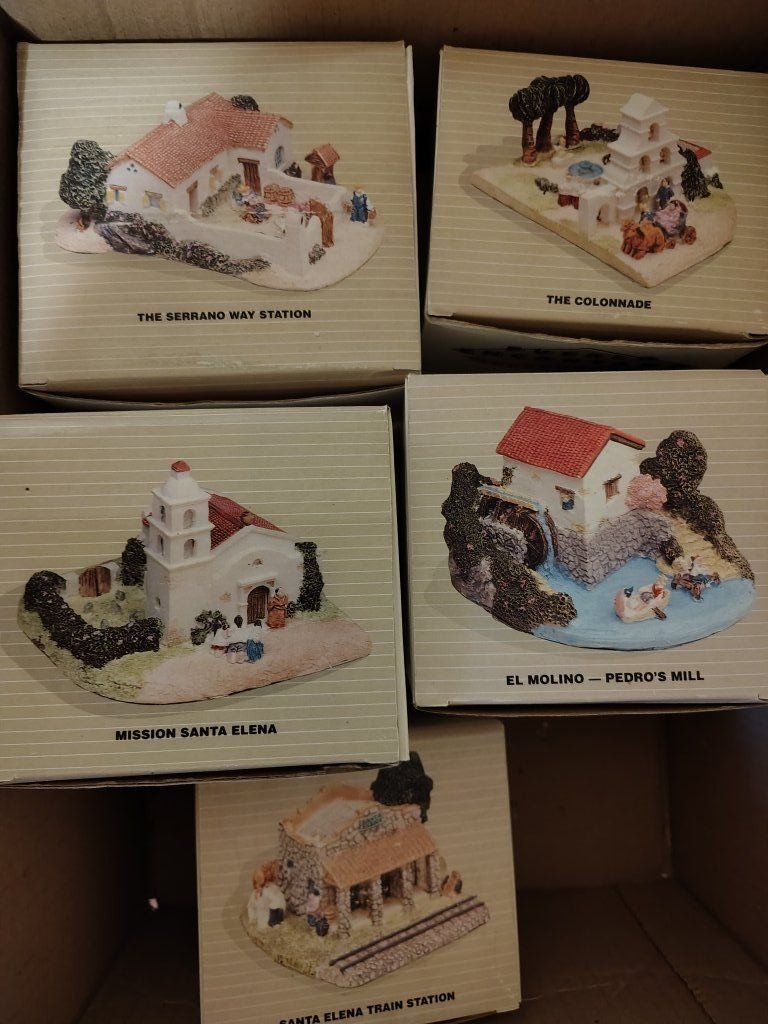 set of 9 village set